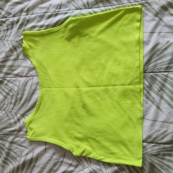 80s/90s Vintage Neon Crop Top one size - Picture 2 of 2